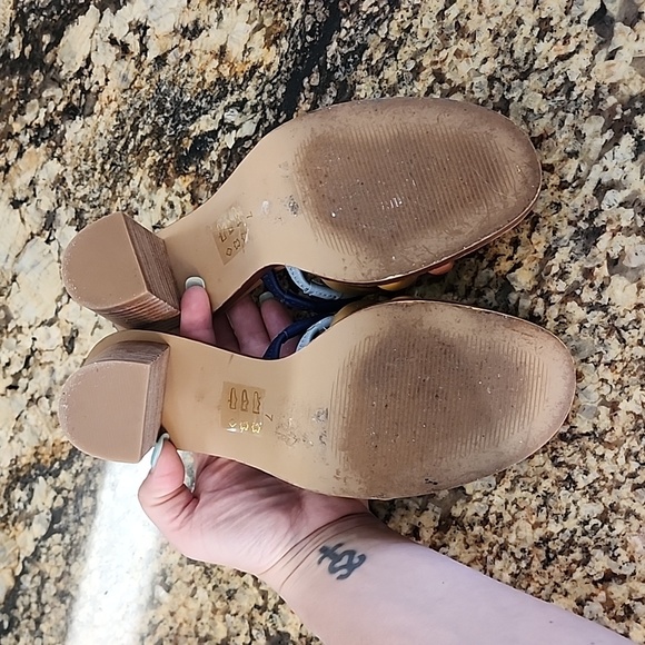 Madewell Multicolor Strappy Heels - Picture 4 of 4